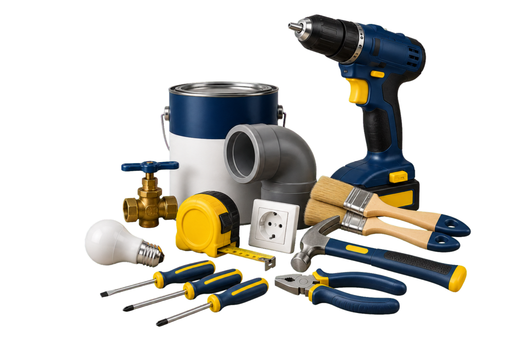 Building, decorating and DIY tools available from Little Oaks Builders